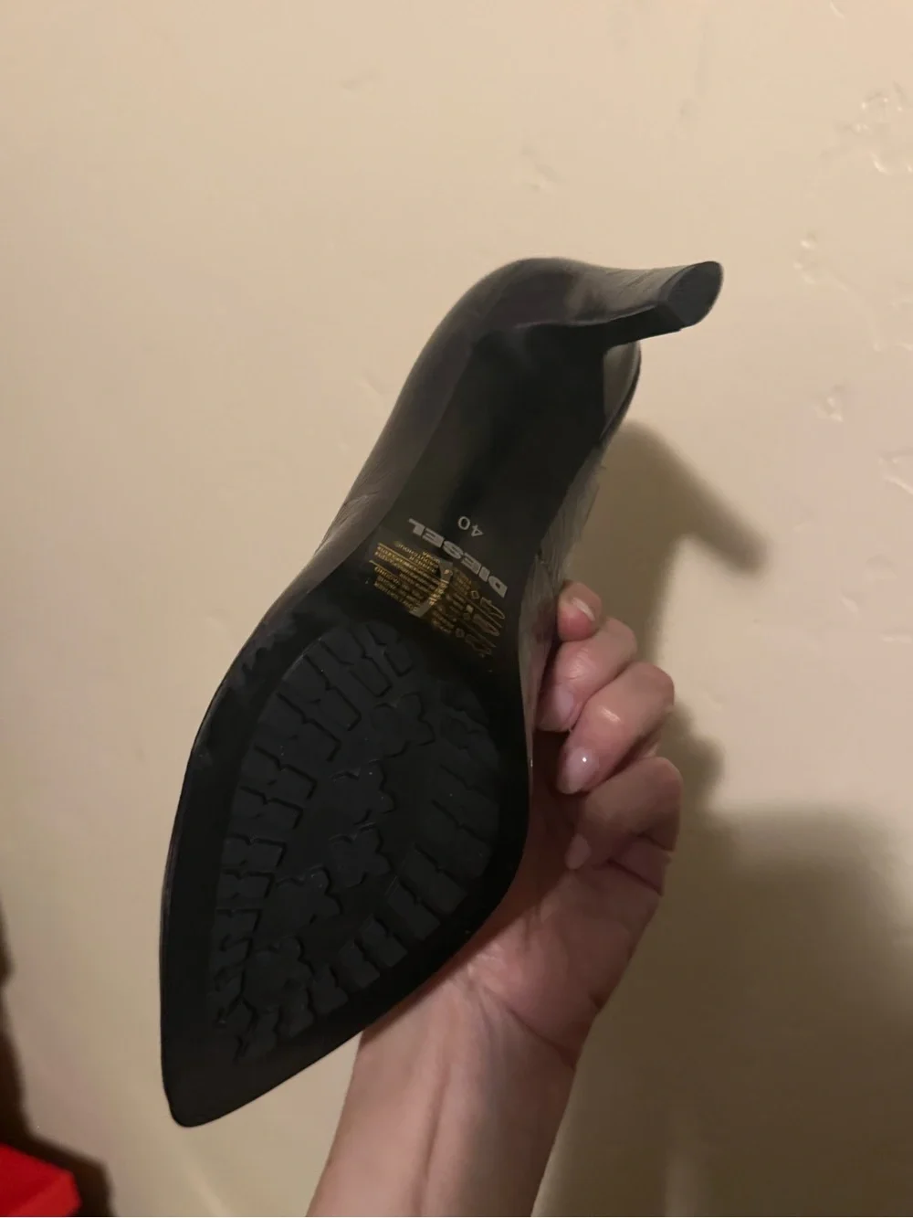 Diesel Mabel Patent Leather Pointed-Toe Stiletto Pumps Camouflage 9 NWT